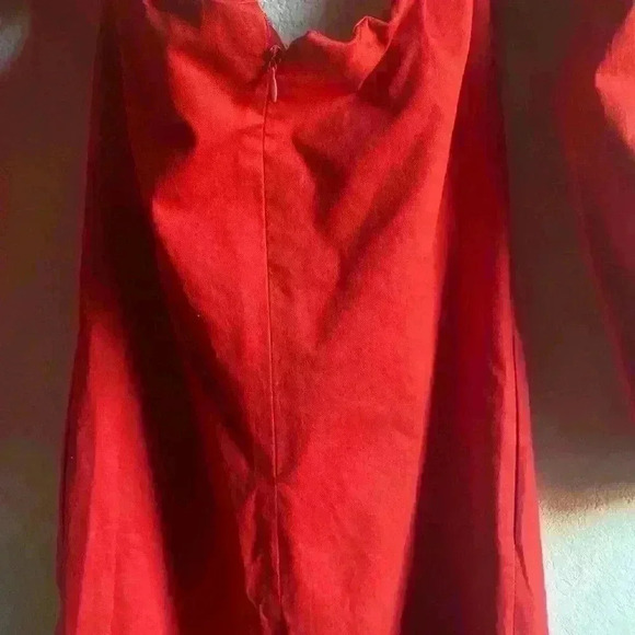 ÀCHEVAL PAMPA  Net Sustain Nube Off-The-Shoulder Stretch-Cotton Red Midi Dress M - Picture 13 of 16